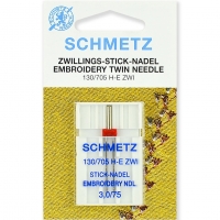 Игла двойная вышивальная Schmetz Twin Embroidery №75/3.0
