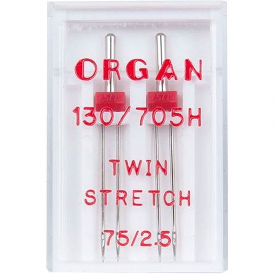 Игла двойная стрейч Organ Twin Stretch №75/2.5