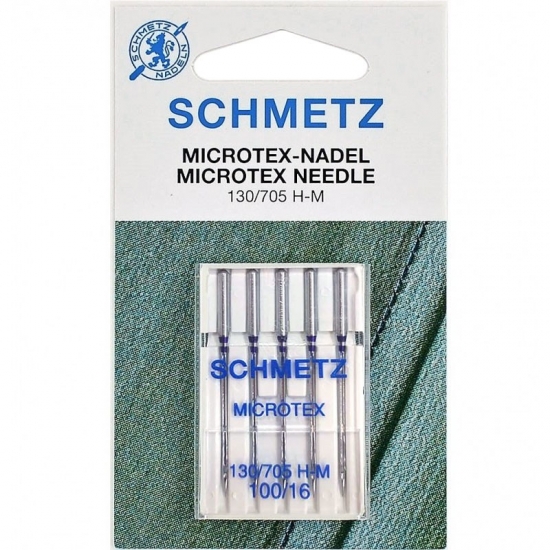 Голки для мікротекстилю Schmetz Microtex №100