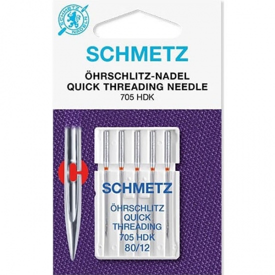 Иглы легковдеваемые Schmetz Quick Threading 705 HDK №80