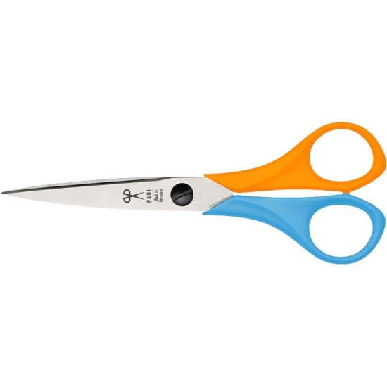Ножиці Paul 806_02-Mixm 16,1 см блакитно-помаранчеві