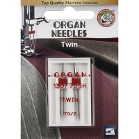 Голка подвійна універсальна Organ Twin №70/2.0