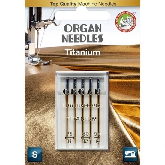 Голки універсальні Organ Titanium №75-90 5 шт.