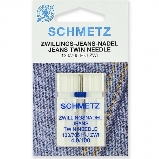 Голка подвійна для джинса Schmetz Twin Jeans №100 / 4.0
