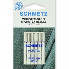 Голки для мікротекстіля Schmetz Microtex №80 (5 шт.)