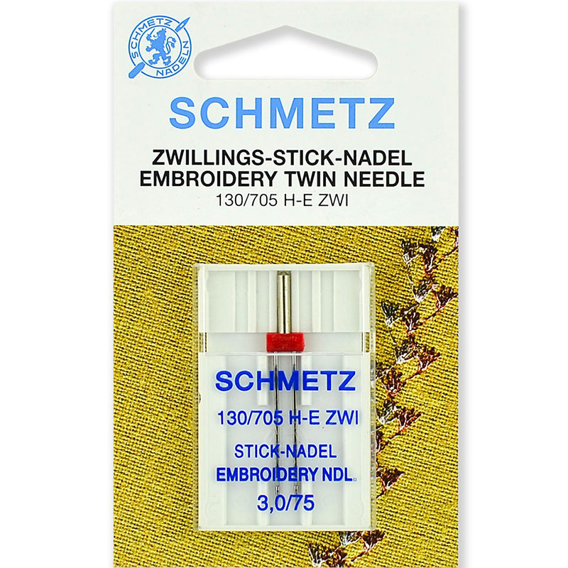 Игла двойная вышивальная Schmetz Twin Embroidery №75/3.0 ᐈ Купить в ...