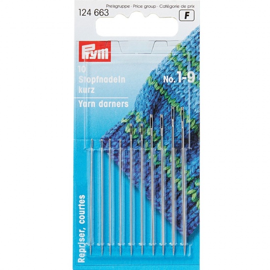 Иглы Prym 124663 штопальные короткие №1-9