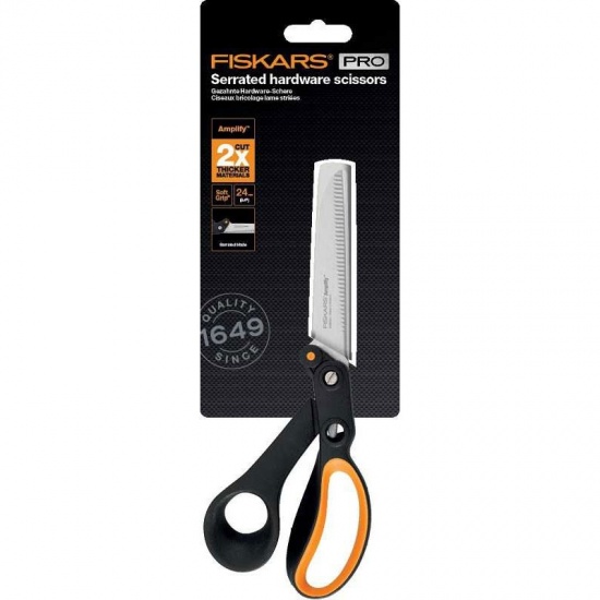 Ножиці Fiskars Amplify 24 см 1020223 з зазубреним лезом