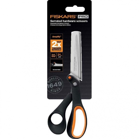 Ножницы Fiskars Amplify 21 см 1020224 с зазубренным лезвием