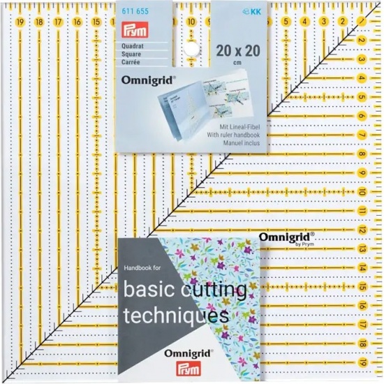 Линейка квадратная Omnigrid 20х20 см Prym 611655